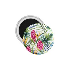 Tropical leaves and flowers 1.75  Magnets