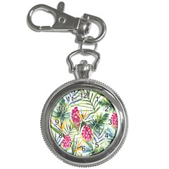 Tropical leaves and flowers Key Chain Watches