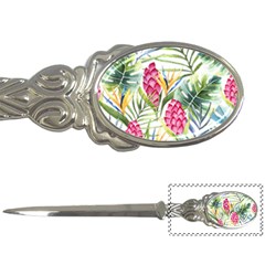 Tropical leaves and flowers Letter Opener