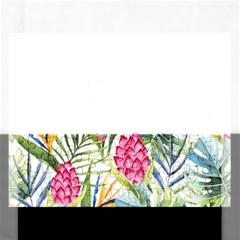 Tropical leaves and flowers Rectangular Jigsaw Puzzl