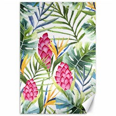 Tropical leaves and flowers Canvas 20  x 30 