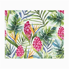 Tropical leaves and flowers Small Glasses Cloth (2-Side)