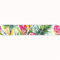 Tropical leaves and flowers Small Bar Mats