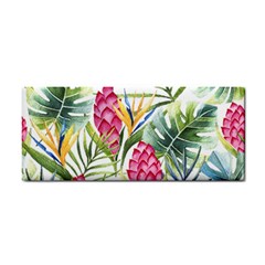 Tropical leaves and flowers Hand Towel