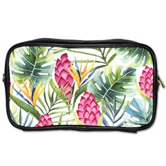 Tropical leaves and flowers Toiletries Bag (One Side)