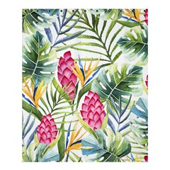 Tropical leaves and flowers Shower Curtain 60  x 72  (Medium) 