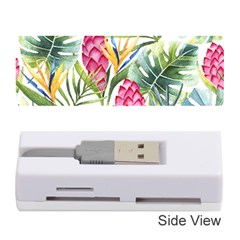 Tropical leaves and flowers Memory Card Reader (Stick)