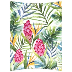 Tropical leaves and flowers Back Support Cushion