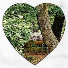 Garden Of The Phoenix Jigsaw Puzzle (heart) by Riverwoman