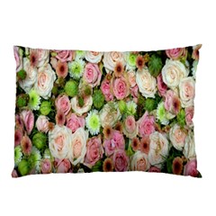 Pastel Pink Roses Pillow Case by retrotoomoderndesigns