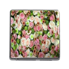 Pastel Pink Roses Memory Card Reader (square 5 Slot) by retrotoomoderndesigns