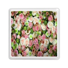 Pastel Pink Roses Memory Card Reader (square) by retrotoomoderndesigns