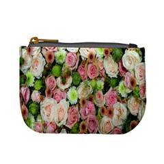 Pastel Pink Roses Mini Coin Purse