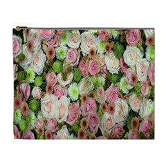 Pastel Pink Roses Cosmetic Bag (xl)