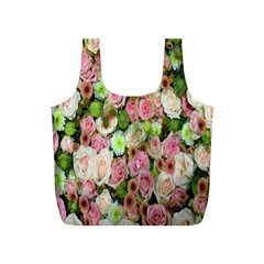 Pastel Pink Roses Full Print Recycle Bag (s) by retrotoomoderndesigns