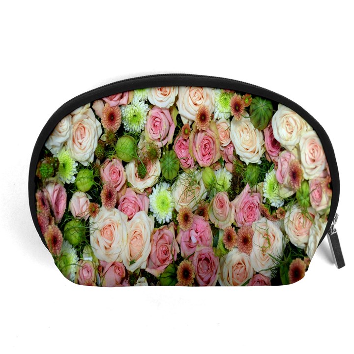 Pastel Pink Roses Accessory Pouch (Large)