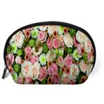 Pastel Pink Roses Accessory Pouch (Large) Back