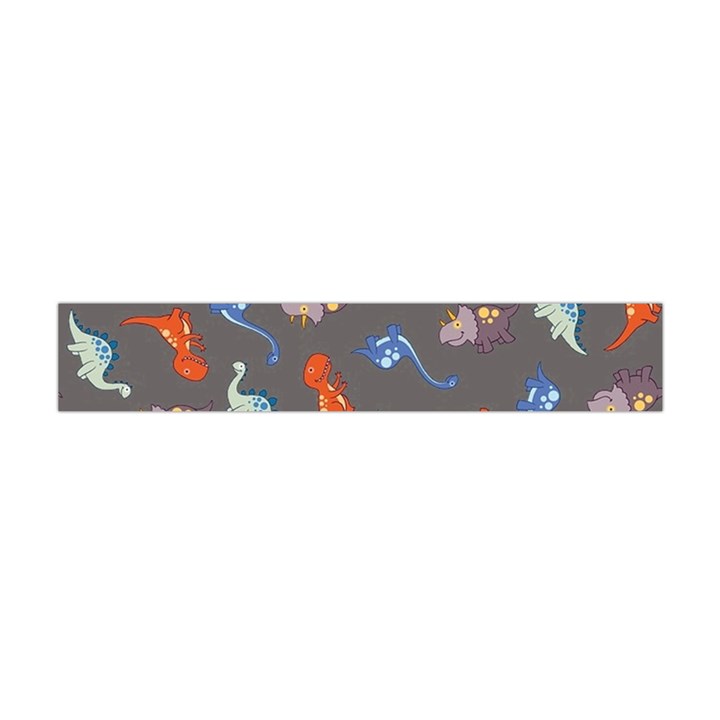 Dinosaurs - Grey. Flano Scarf (Mini)