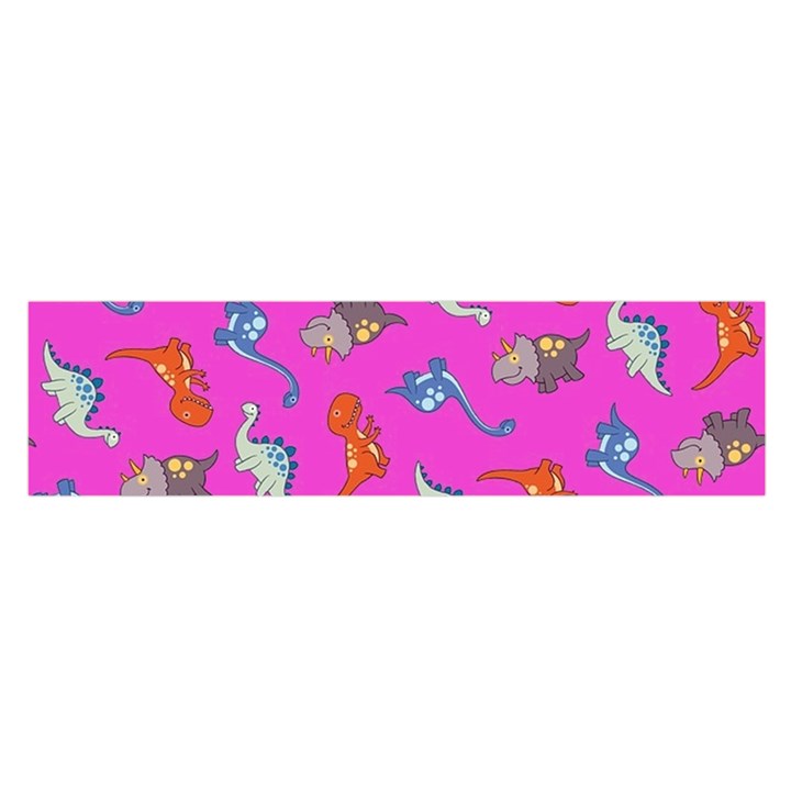 Dinosaurs - Fuchsia Satin Scarf (Oblong)