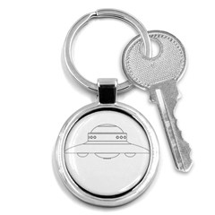 Alien Space Ufo Extraterrestrial Key Chains (round)  by Wegoenart