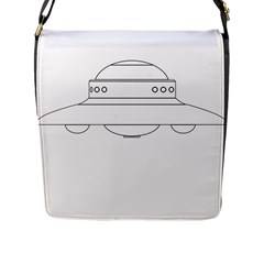 Alien Space Ufo Extraterrestrial Flap Closure Messenger Bag (l) by Wegoenart