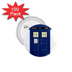 Tardis Doctor Who Time Travel 1 75  Buttons (100 Pack)  by Wegoenart