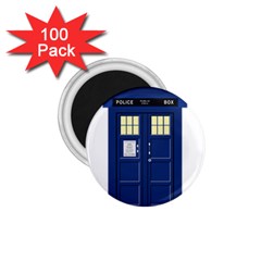 Tardis Doctor Who Time Travel 1 75  Magnets (100 Pack)  by Wegoenart