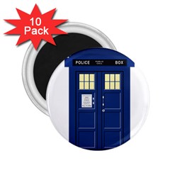 Tardis Doctor Who Time Travel 2 25  Magnets (10 Pack)  by Wegoenart