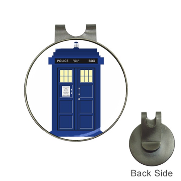 Tardis Doctor Who Time Travel Hat Clips with Golf Markers