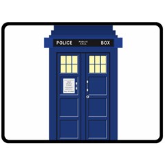 Tardis Doctor Who Time Travel Double Sided Fleece Blanket (large)  by Wegoenart