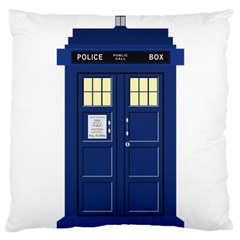 Tardis Doctor Who Time Travel Large Flano Cushion Case (two Sides) by Wegoenart