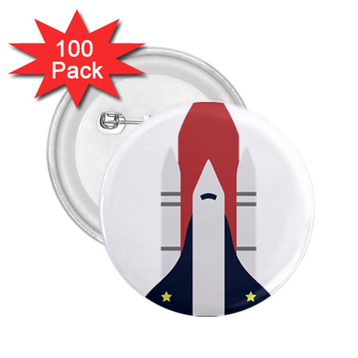 Planet Planets Rocket Shuttle 2.25  Buttons (100 pack) 