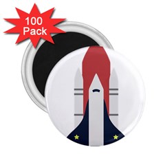 Planet Planets Rocket Shuttle 2 25  Magnets (100 Pack)  by Wegoenart