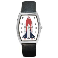 Planet Planets Rocket Shuttle Barrel Style Metal Watch by Wegoenart