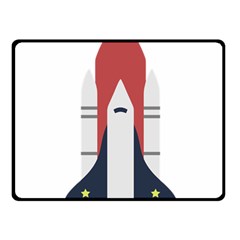 Planet Planets Rocket Shuttle Fleece Blanket (small) by Wegoenart