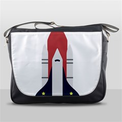 Planet Planets Rocket Shuttle Messenger Bag by Wegoenart