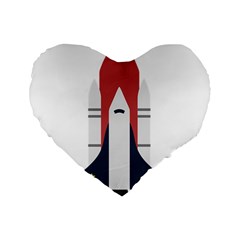 Planet Planets Rocket Shuttle Standard 16  Premium Heart Shape Cushions by Wegoenart