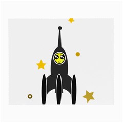 Spacecraft Star Emoticon Travel Small Glasses Cloth by Wegoenart