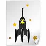 Spacecraft Star Emoticon Travel Canvas 36  x 48  35.26 x46.15  Canvas - 1