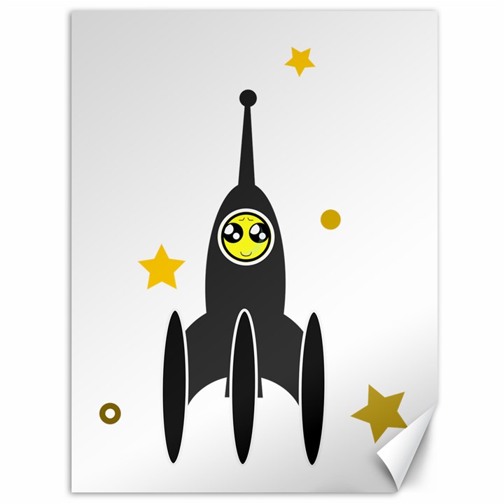 Spacecraft Star Emoticon Travel Canvas 36  x 48 