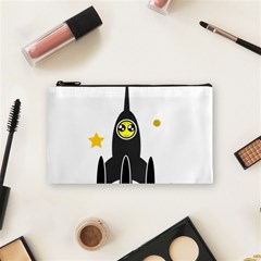 Spacecraft Star Emoticon Travel Cosmetic Bag (small) by Wegoenart