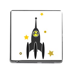 Spacecraft Star Emoticon Travel Memory Card Reader (square 5 Slot) by Wegoenart