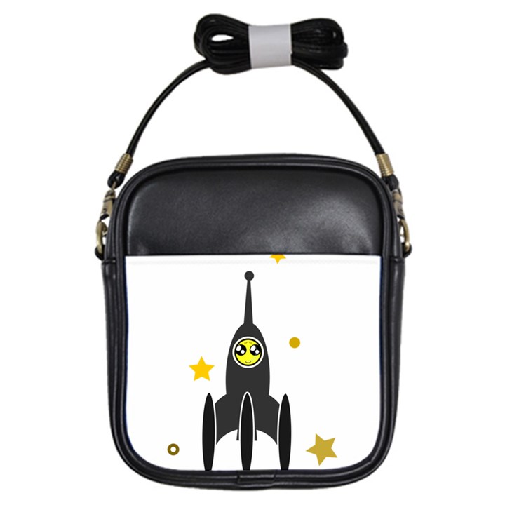 Spacecraft Star Emoticon Travel Girls Sling Bag