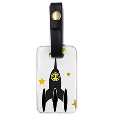 Spacecraft Star Emoticon Travel Luggage Tags (one Side)  by Wegoenart