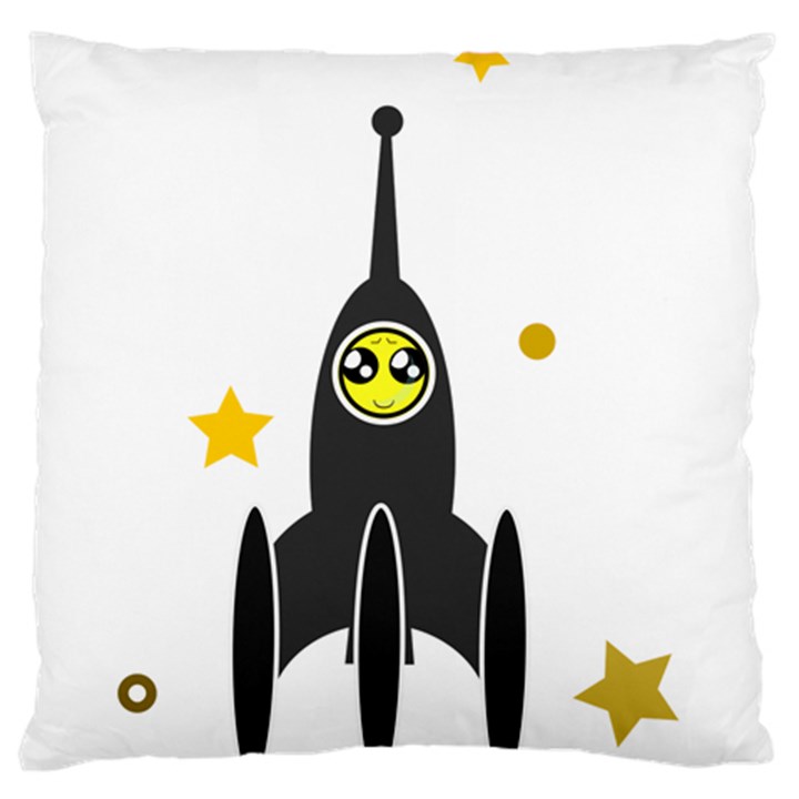 Spacecraft Star Emoticon Travel Large Cushion Case (Two Sides)