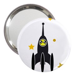 Spacecraft Star Emoticon Travel 3  Handbag Mirrors by Wegoenart