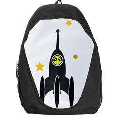 Spacecraft Star Emoticon Travel Backpack Bag by Wegoenart