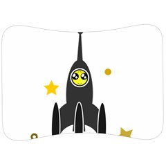 Spacecraft Star Emoticon Travel Velour Seat Head Rest Cushion by Wegoenart