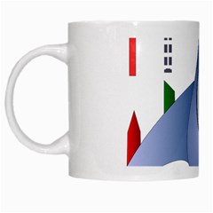 Spaceship Rocket Space Game Cosmos White Mugs by Wegoenart