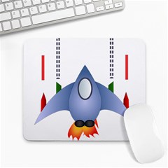 Spaceship Rocket Space Game Cosmos Large Mousepads by Wegoenart